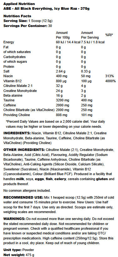 ABE Applied Nutrition (375g)