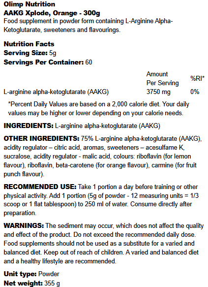 AAKG Xplode Olimp Nutrition (300g)