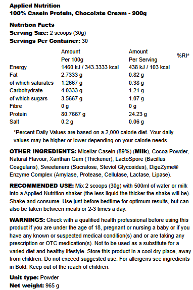 Whey Protein Isolate Applied Nutrition (875g)