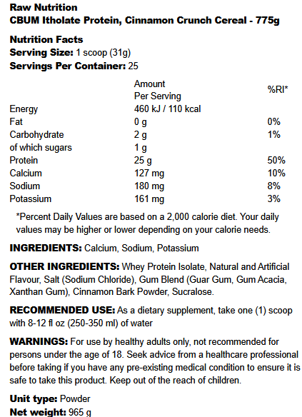 CBUM Itholate Proteinas (775g)