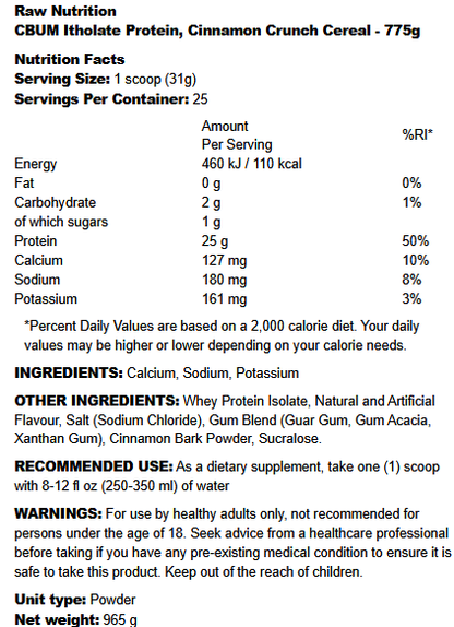 CBUM Itholate Proteinas (775g)